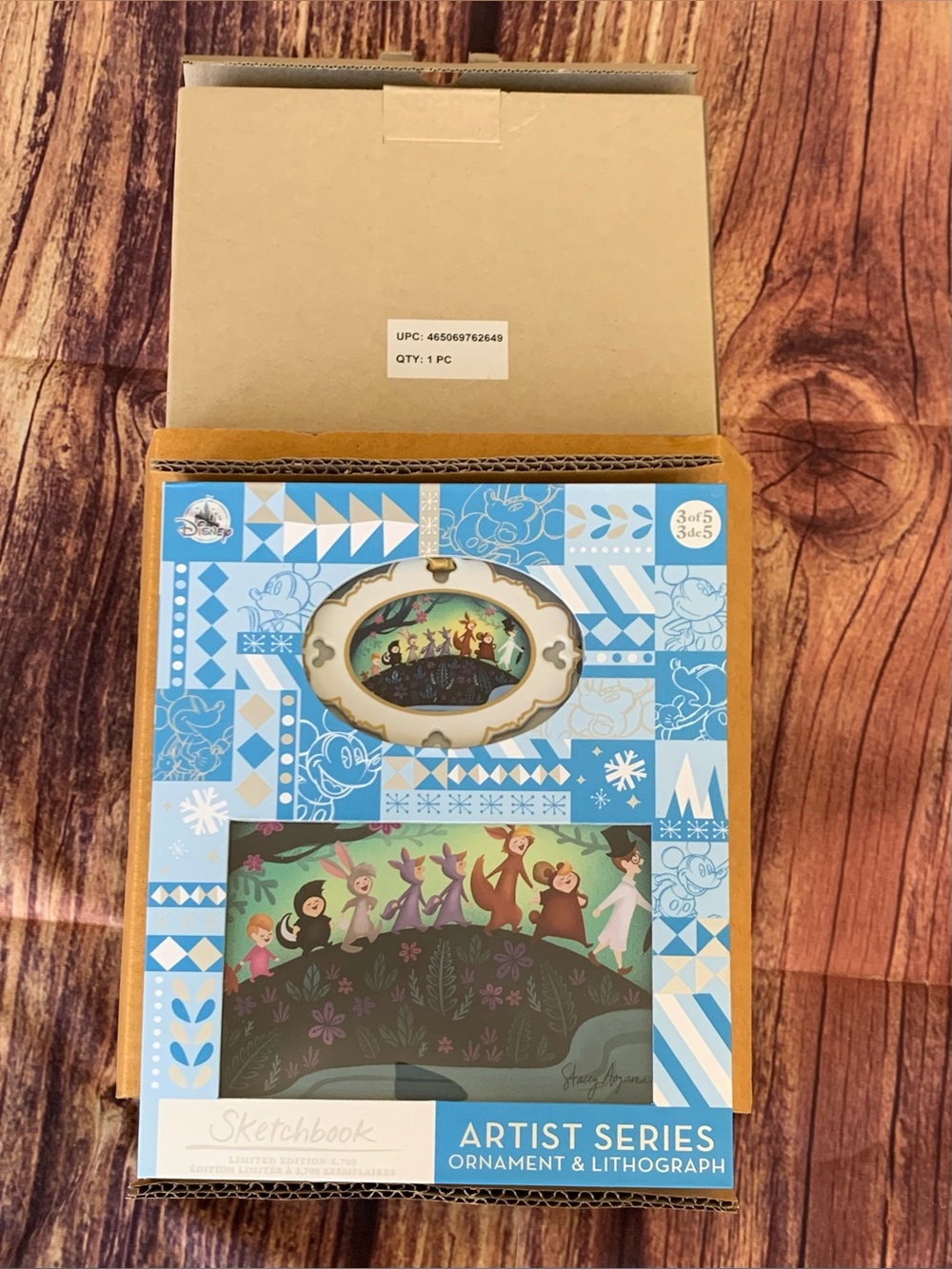 NEW Disney Artist Series Peter Pan Limited Edition Ornament & Lithograph 3 of 5